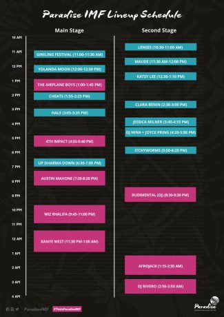 paradise-imf-line-up-schedule