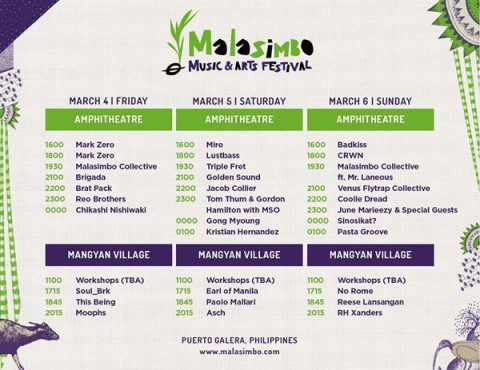 Malasimbo Festival 2016 Schedule