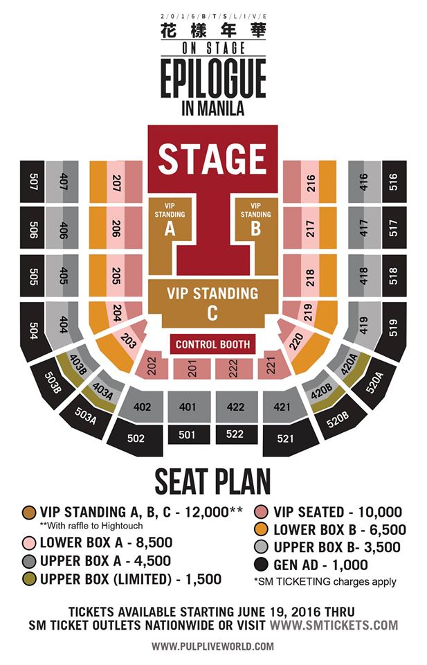 Bts Wings Seating Chart