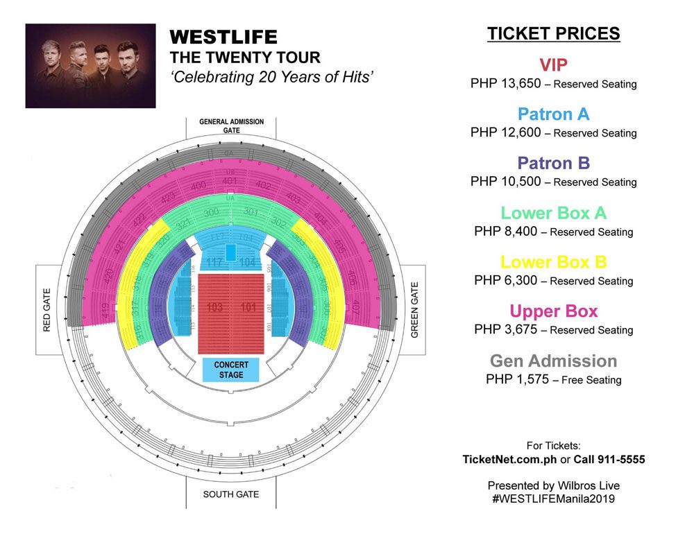 Ovations Live Seating Chart