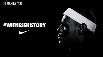 Lebron James in Manila on July 23 at MOA Arena