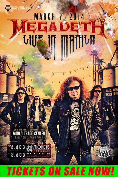 Megadeth Live in Manila 2014 Postponed