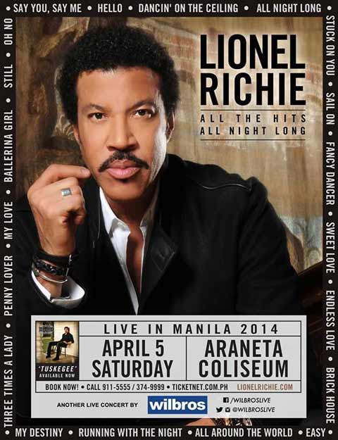 Lionel Richie Live in Manila 2014
