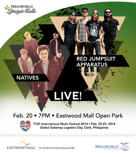 Red Jumpsuit Apparatus, Natives and The Asteroids Galaxy Tour Live at MegaWorld Lifestyle Malls