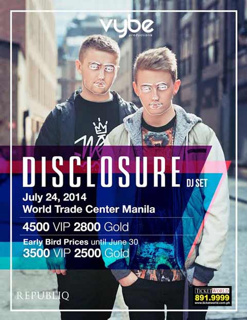 Disclosure Live at World Trade Center Manila