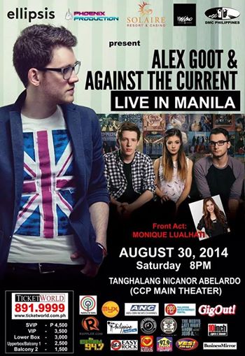 Alex Goot and Against The Current Live in Manila on August 30, 2014