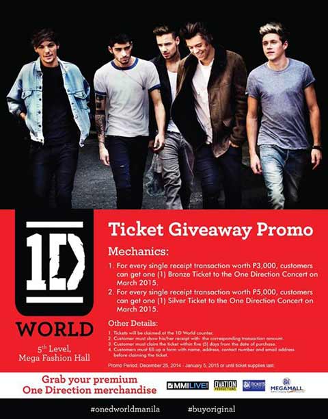 1D Ticket Giveaway Promo