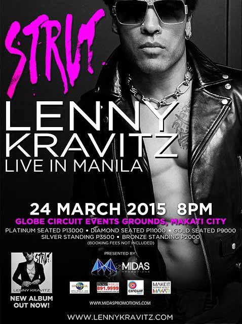 Lenny Kravitz Live in Manila 2015 Cancelled