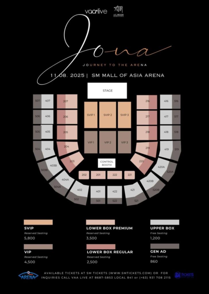Jona’s 20th Anniversary Concert will transform the SM Mall of Asia Arena into a vibrant celebration, honoring her achievements and artistic growth over the past two decades.