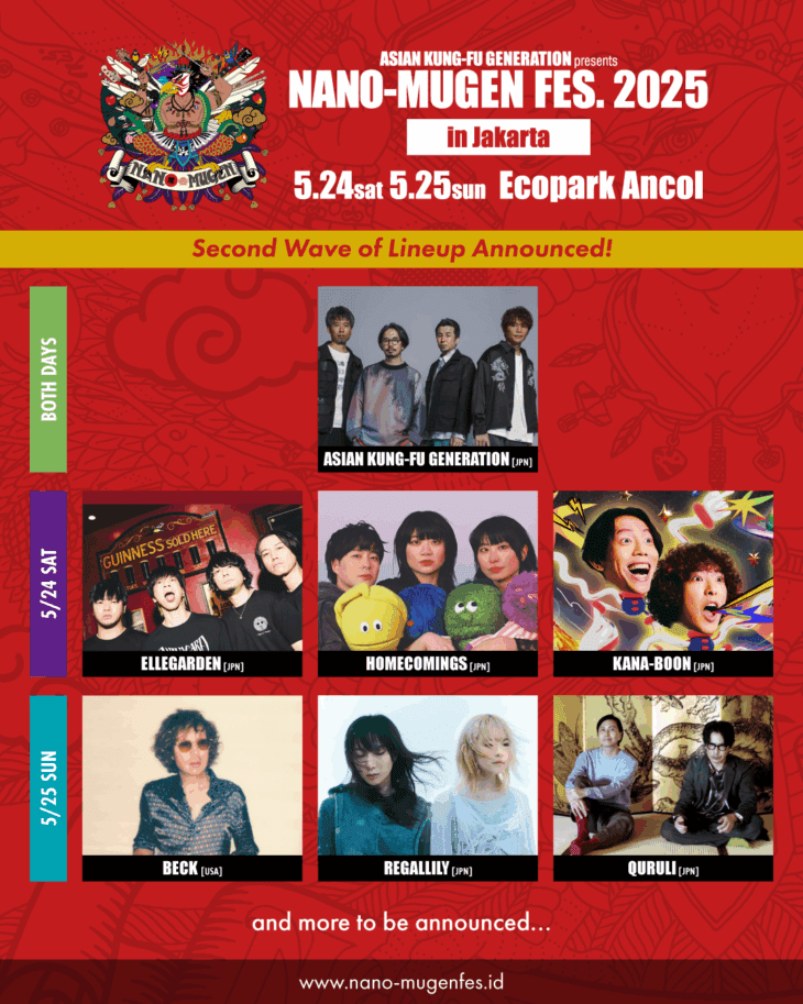 NANO-MUGEN FES. 2025: BECK and ASIAN KUNG-FU GENERATION To Headline Japan’s Iconic Music Festival in Jakarta!