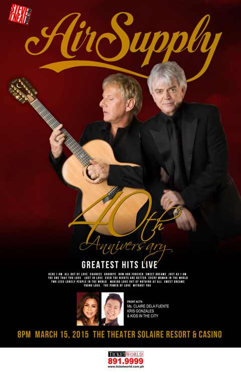 Air Supply 40th Anniversary Concert at Solaire Resort
