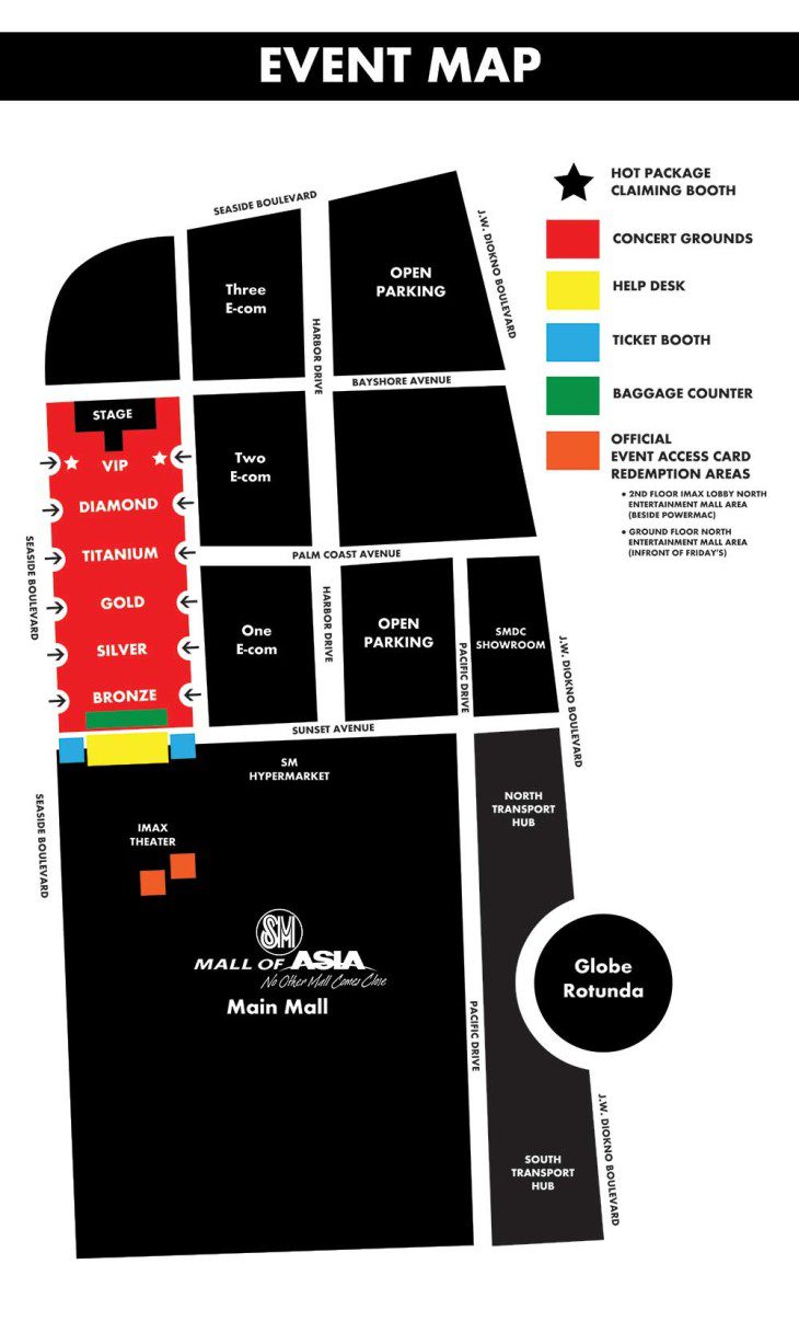 One Direction Concert Guidelines, Event Map and Prohibited Items