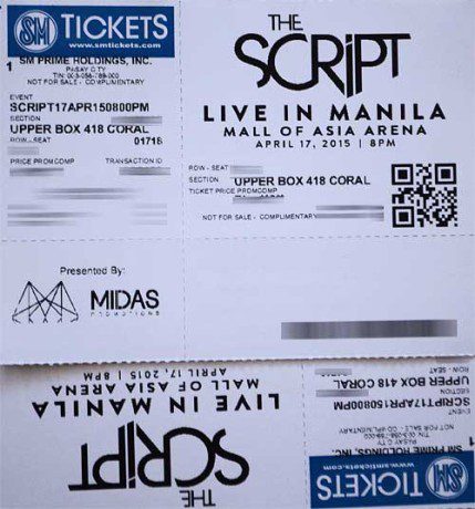 The Script Live in Manila Ticket Promo