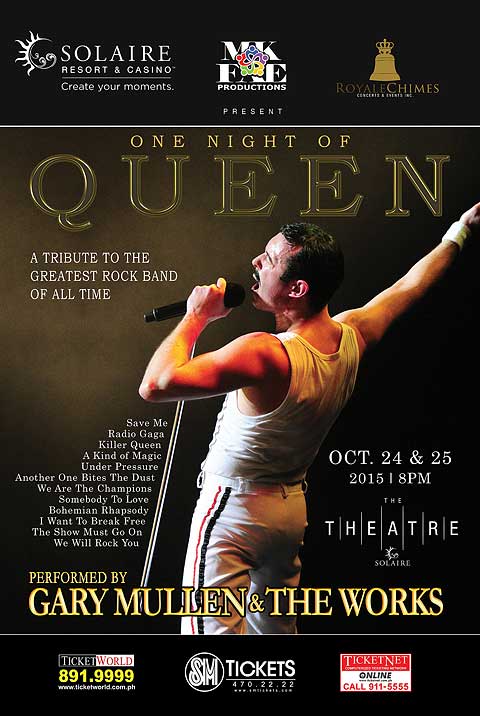 One Night of Queen featuring Gary Mullen and The Works at Solaire Resort