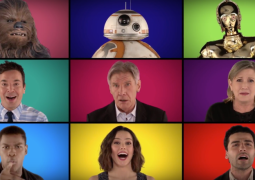 The Force Awakens Cast sings a capella version of Star Wars Theme Song Video