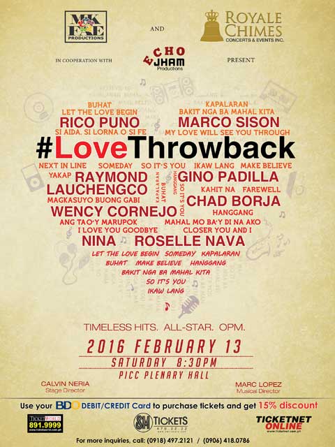 #LoveThrowback Concert at the PICC