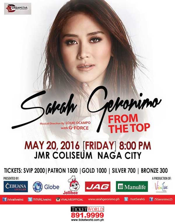 Sarah Geronimo From The Top Concert Tour Philippine Concerts