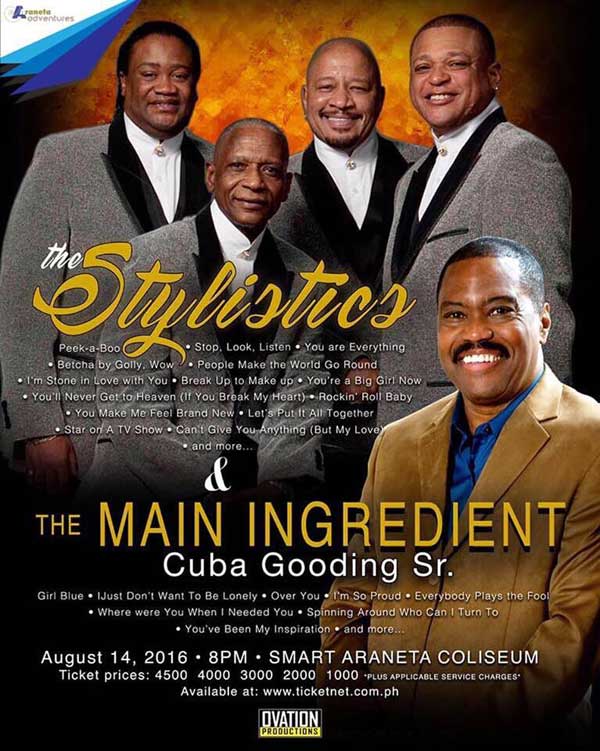 The Stylistics & The Main Ingredient Live in Manila 2016