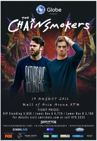 The Chainsmokers poster