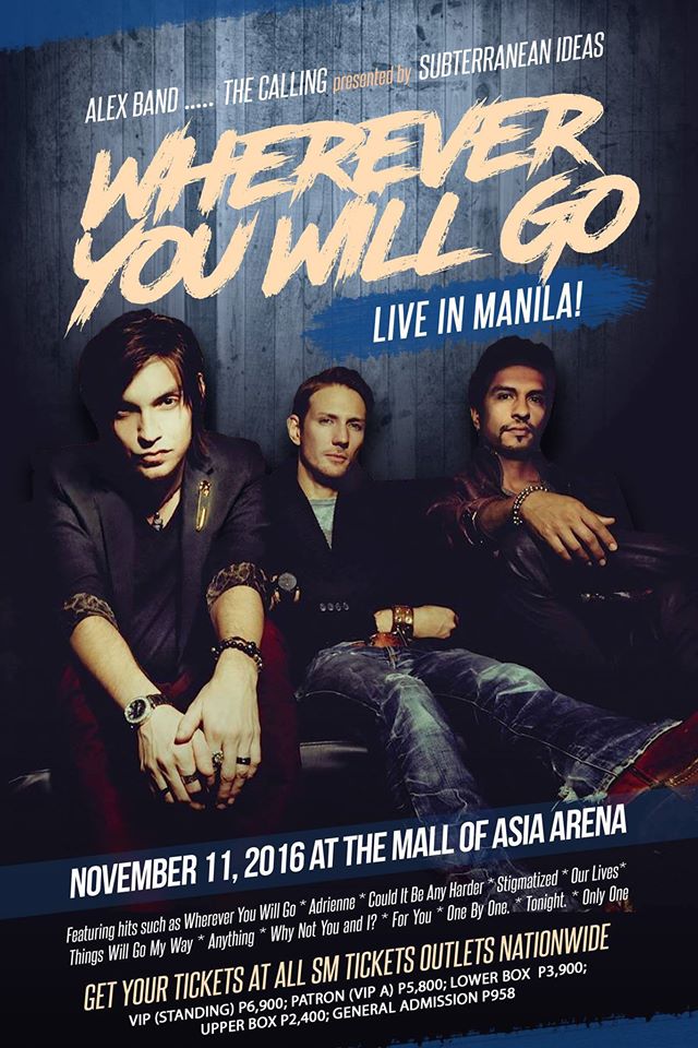 Alex Band, The Calling Live in Manila 2016