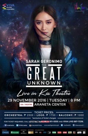 Sarah Geronimo: The Great Unknown Live at Kia Theatre
