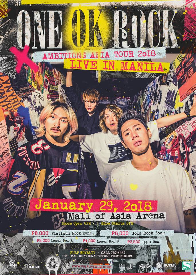 Ambitions Asia Tour ONE OK ROCK Live in Manila 2018 Philippine Concerts