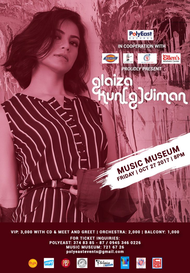 Glaiza De Castro performs at the Music Museum, October 27