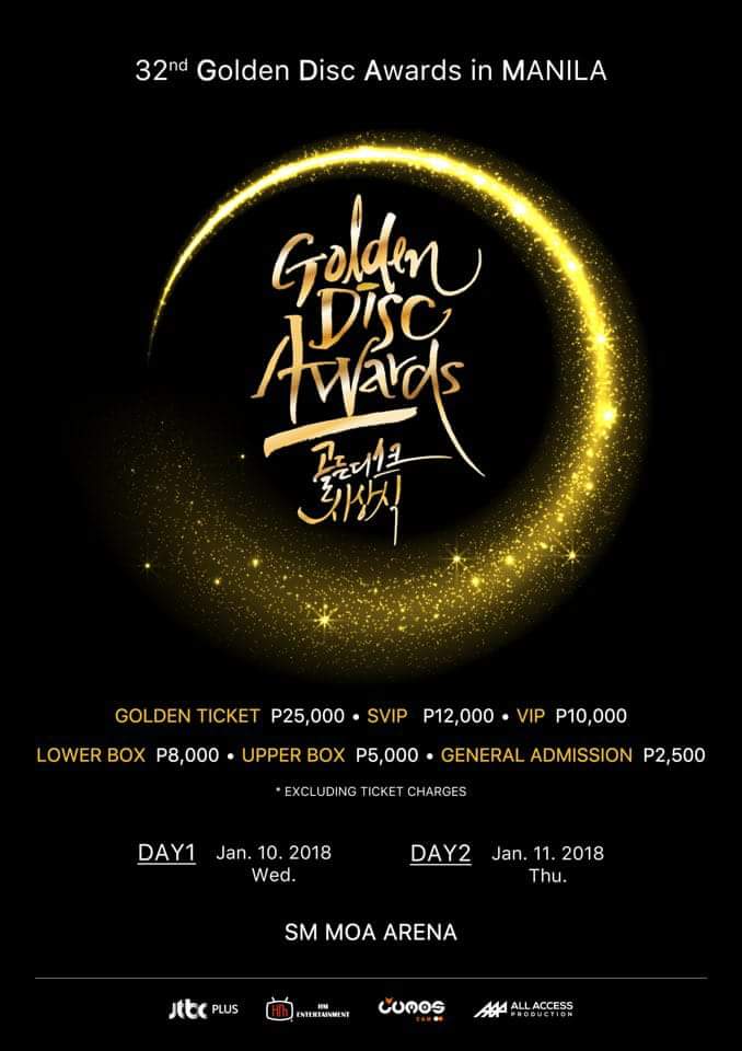 32nd Golden Disc Awards Happening in Manila This January 2018 Cancelled