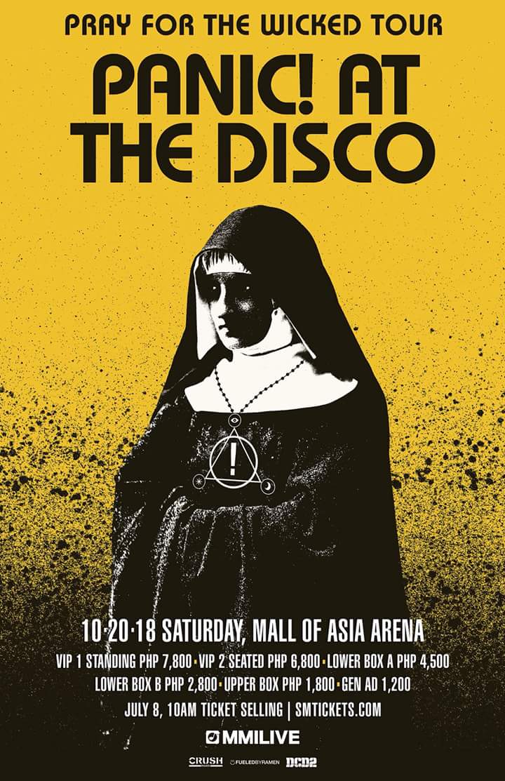 Panic! At The Disco Includes Manila for PRAY FOR THE WICKED Tour This October