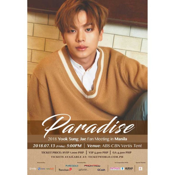 Paradise 2018 – Yook Sung Jae Fan Meeting in Manila