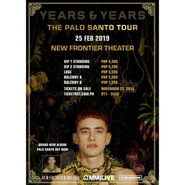 Years & Years Live in Manila 2019 Cancelled