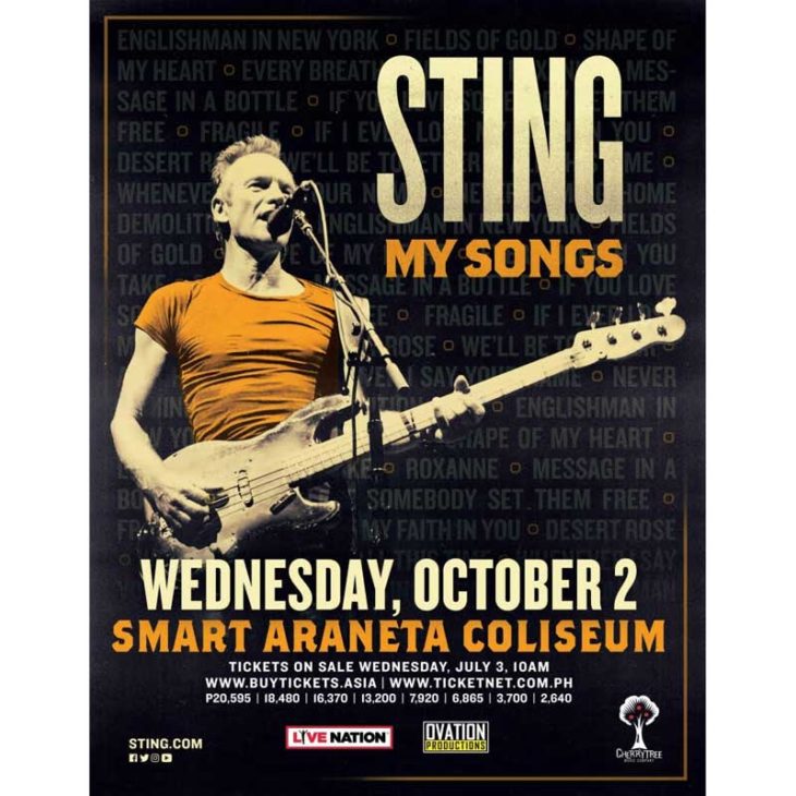 Sting Live in Manila 2019 Cancelled