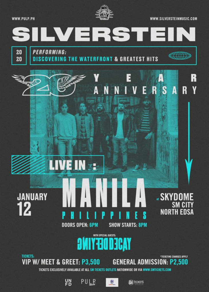 Silverstein To Celebrate Their 20th Anniversary In Explosive Concert In Manila Next Year