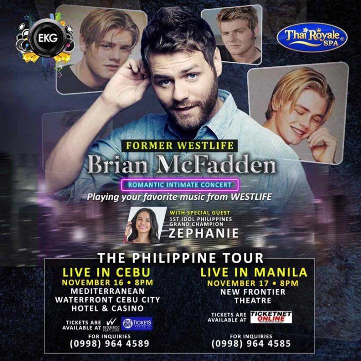 Brian Mcfadden Live in Manila and Cebu 2019