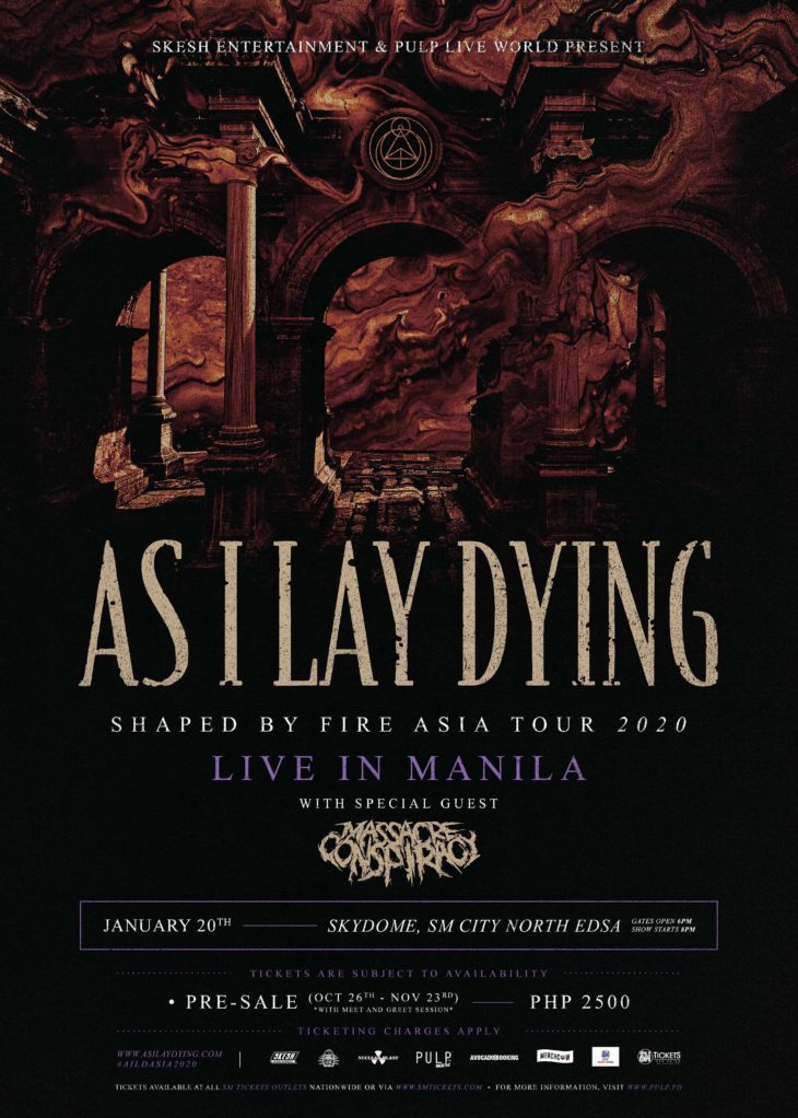 As I Lay Dying To Return To Manila In January 2020