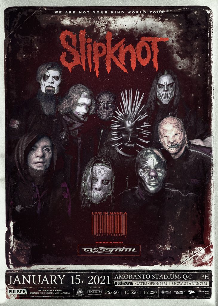 Slipknot Live in Manila 2021 Postponed