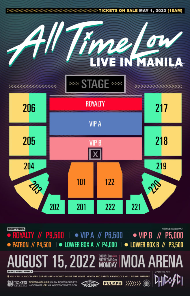 All Time Low Live in Manila Seat Plan