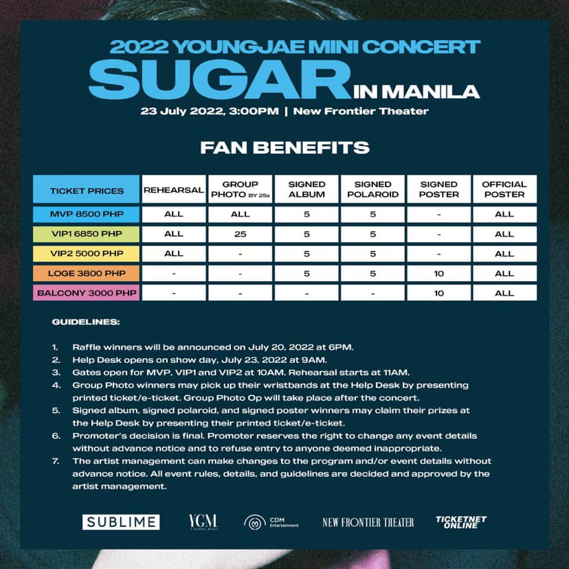 Youngjae Sugar in Manila fan benefits