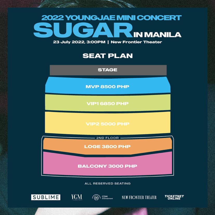 Youngjae Sugar in Manila seat plan