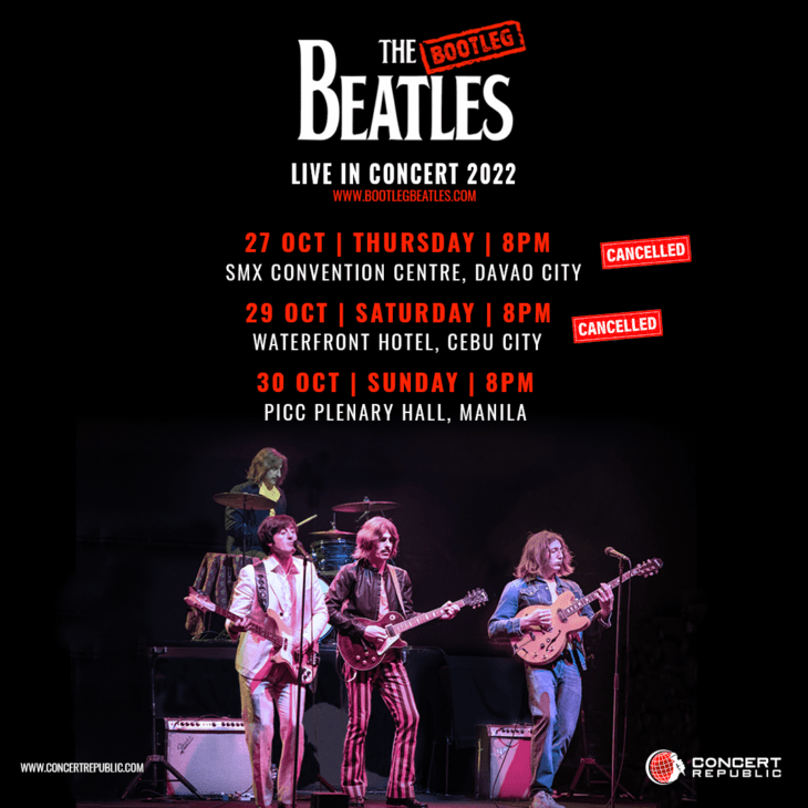 The Bootleg Beatles Cebu and Davao Concert Cancelled