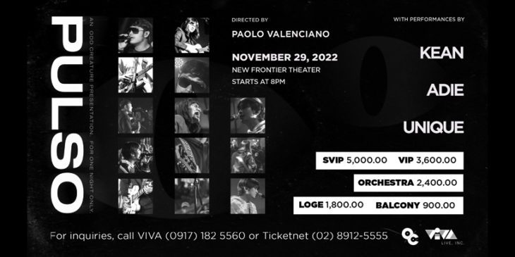 Kean Cipriano, Adie, and Unique Salonga Team Up for PULSO Concert