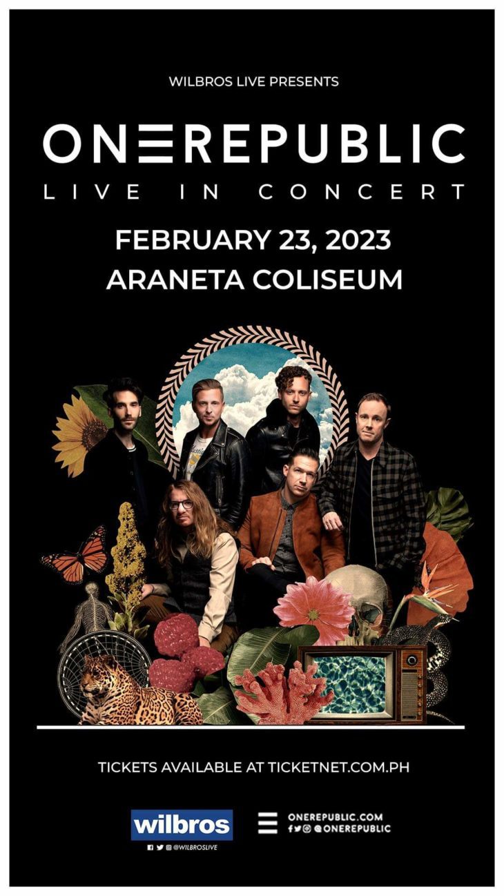 OneRepublic is coming back to Manila in 2023