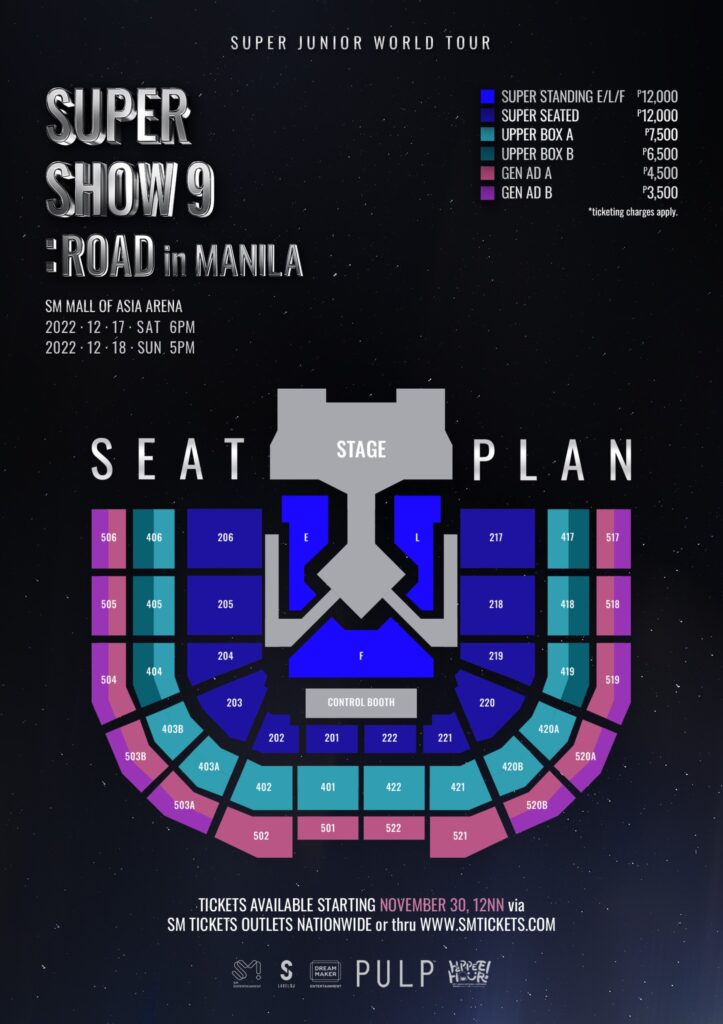 Super Show 9 in Manila Seat Plan