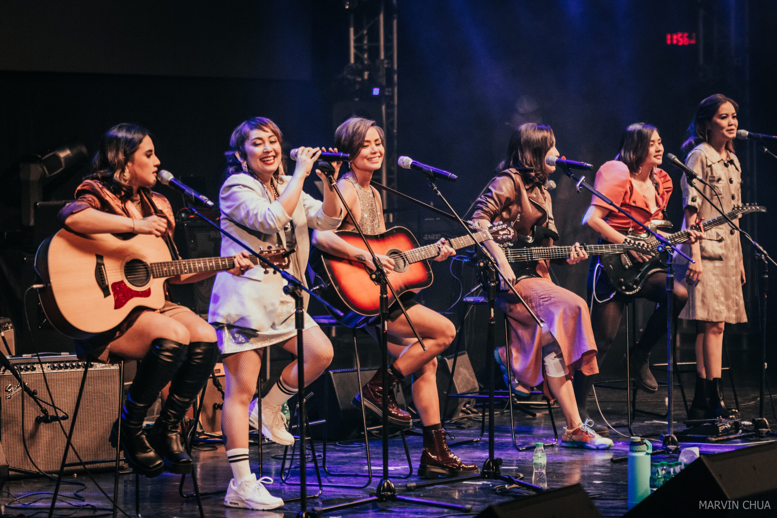 Pinoy Rock Queens Acel, Aia, Barbie, Hannah, Kitchie, and Lougee to