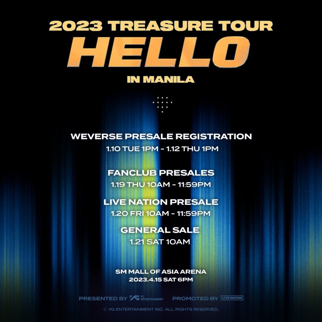 treasure hello tour 2023