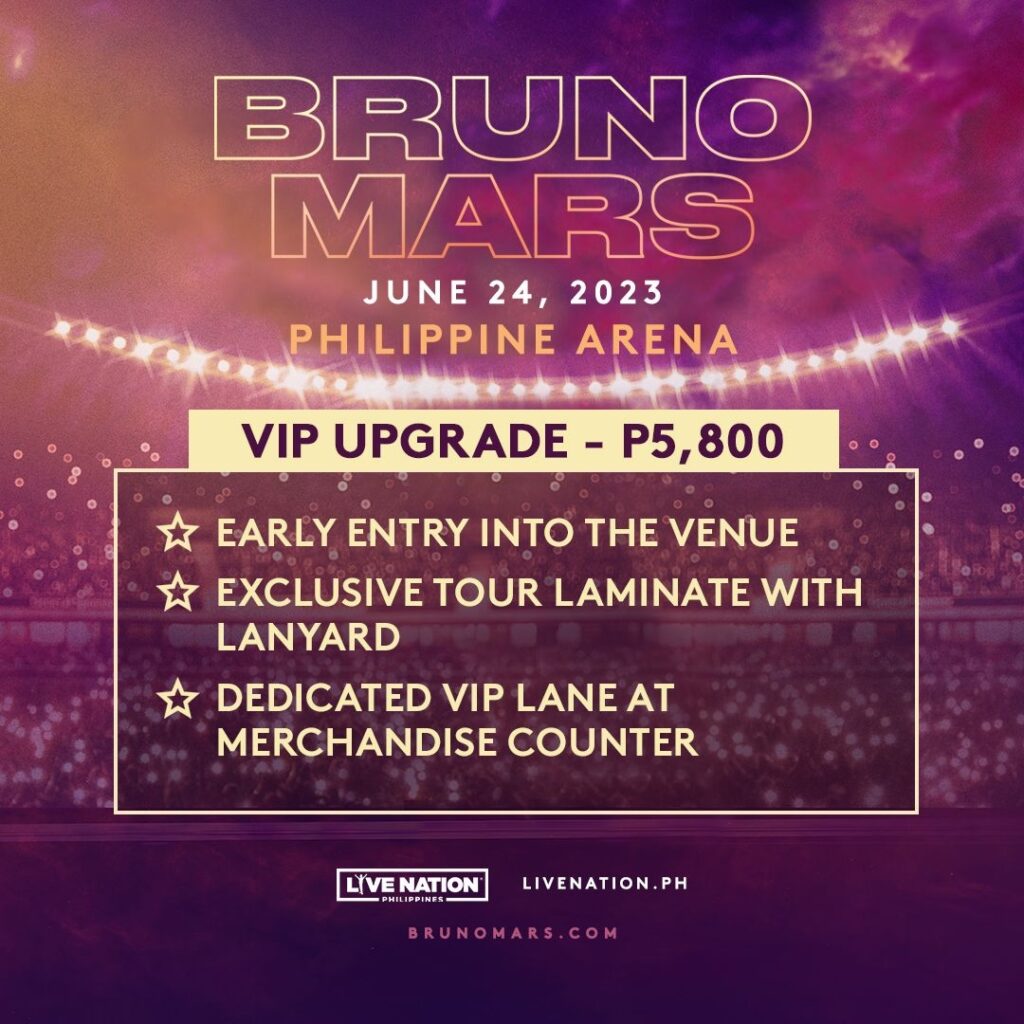 Bruno Mars live at the Philippine Arena this June Philippine Concerts