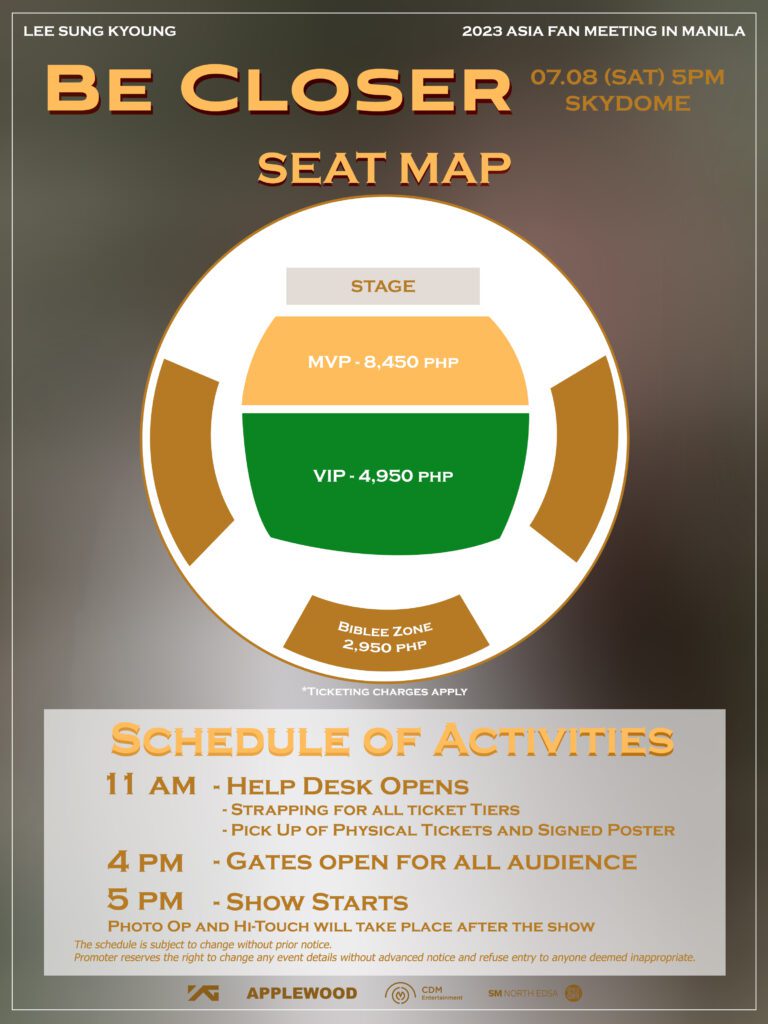 Lee Sung Kyoung Seat Plan