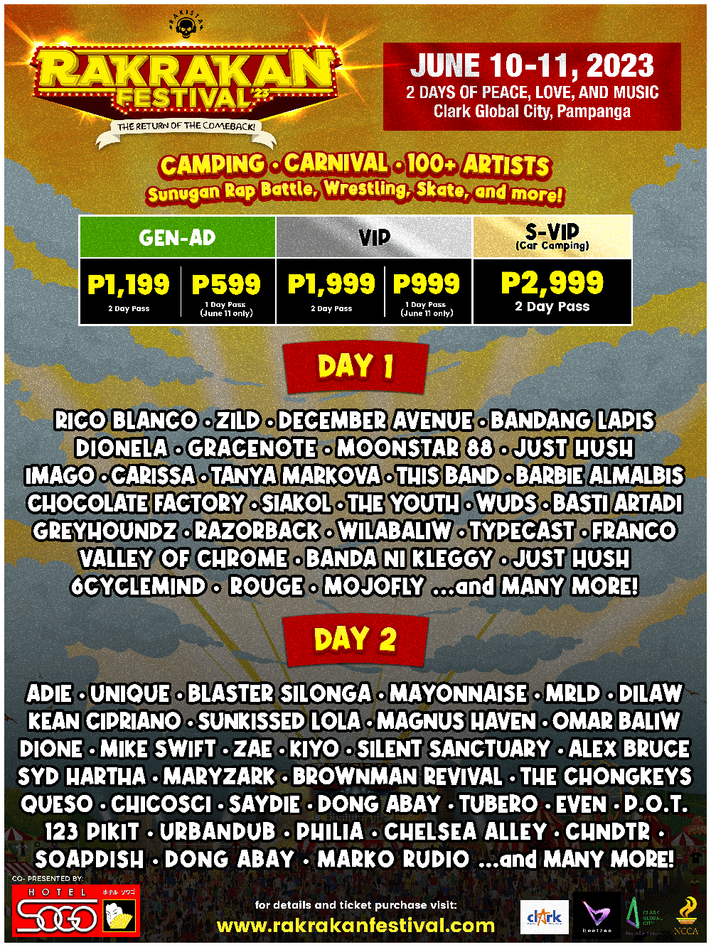 RAKRAKAN FESTIVAL 2023 Officially Announces their Final Band Lineups!