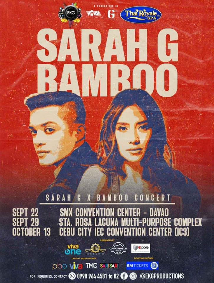 Sarah G x Bamboo Concert Philippine Tour 2023