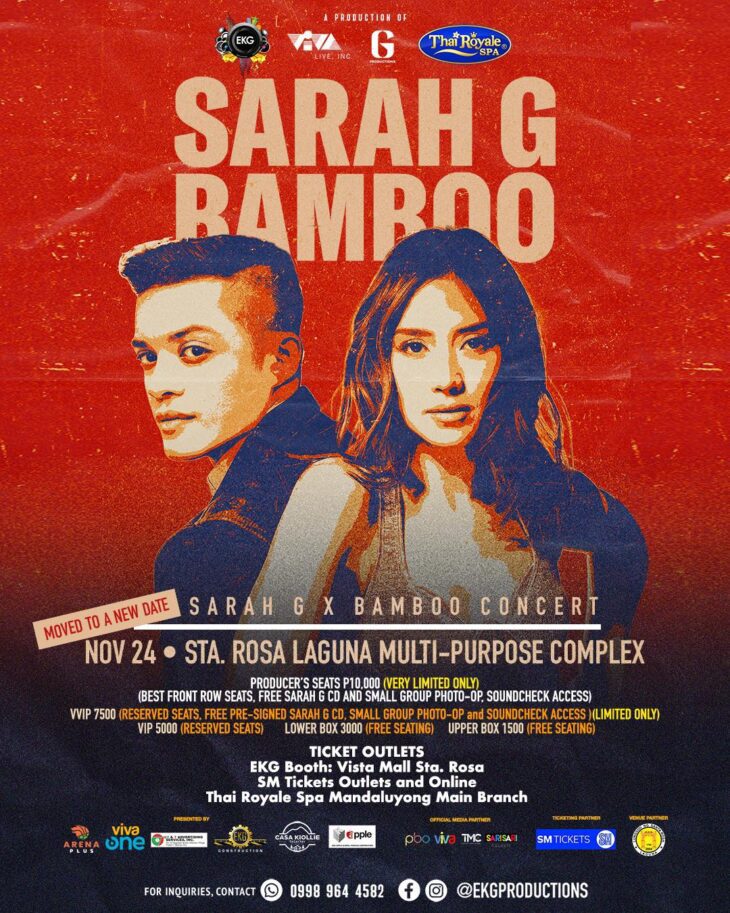 Sarah Geronimo and Bamboo Live in Sta. Rosa, Laguna